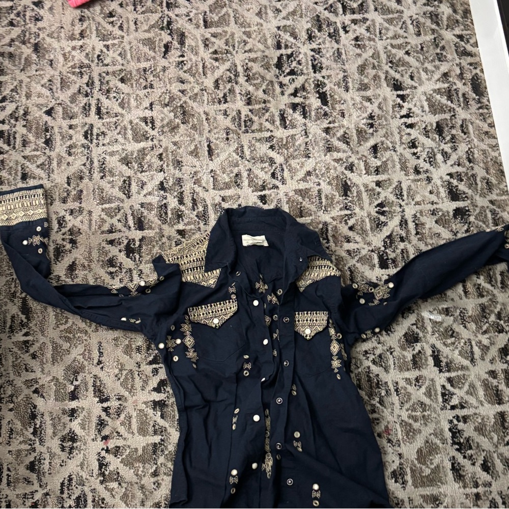 Wrangler Navy Embellished Shirt